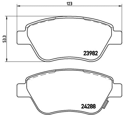 Brembo Brake Pads Front Opel Corsa Lite1 ( Set Lh&Rh) (P59051)