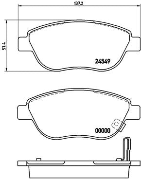 Brembo Brake Pads Front Opel Corsa Lite1 ( Set Lh&Rh) (P59052)