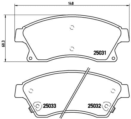 Brembo Brake Pads Front Chevrolet Cruze ( Set Lh&Rh) (P59076) BREMBO