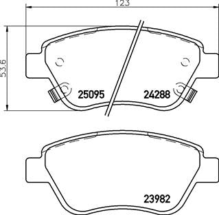 Brembo Brake Pads Front Opel Adam ( Set Lh&Rh) (P59081)