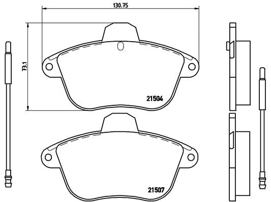 Brembo Brake Pads Rear Ren Clio 2 V6 ( Set Lh&Rh) (P61046)