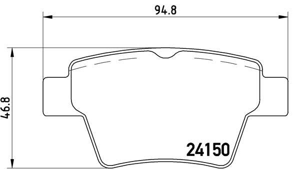 Brembo Brake Pads Rear Citroen C4 ( Set Lh&Rh) (P61080)