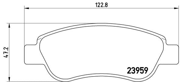 Brembo Brake Pads Front Citroen C1 1. ( Set Lh&Rh) (P61081)