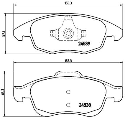 Brembo Brake Pads Front Citroen Grand Picasso ( Set Lh&Rh) (P61083)