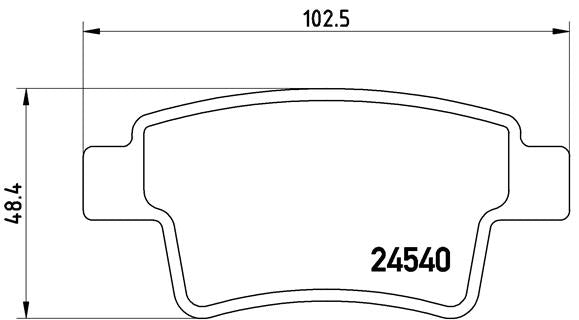 Brembo Brake Pads Rear Citroen - C4 Picasso ( Set Lh&Rh) (P61085)