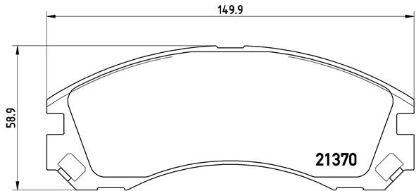Brembo Brake Pads Front Mitsubishi Outlandero ( Set Lh&Rh) (P61089)