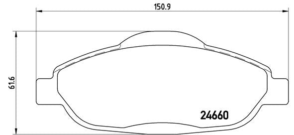 Brembo Brake Pads Front Peugeot 308 Xs1 ( Set Lh&Rh) (P61101)