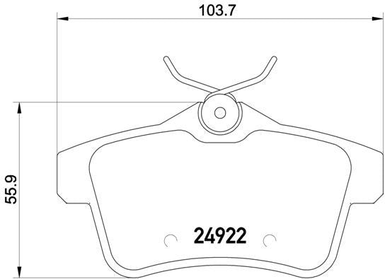 Brembo Brake Pads Rear Citroen Ds4/Ds5 ( Set Lh&Rh) (P61114)