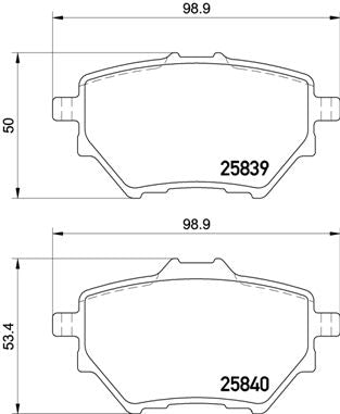 Brembo Brake Pads Rear Citroen C4/ Peugeot ( Set Lh&Rh) (P61122)