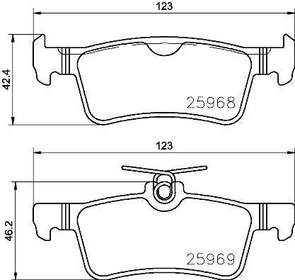 Brembo Brake Pads Rear Peugeot 308 Ii ( Set Lh&Rh) (P61126)