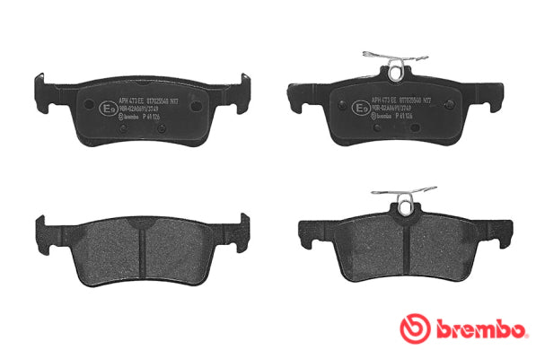 Brembo Brake Pads Rear Peugeot 308 Ii ( Set Lh&Rh) (P61126)