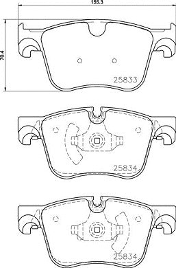 Brembo Brake Pads Front Citroen C4 Picasso Ii  ( Set Lh&Rh) (P61127)