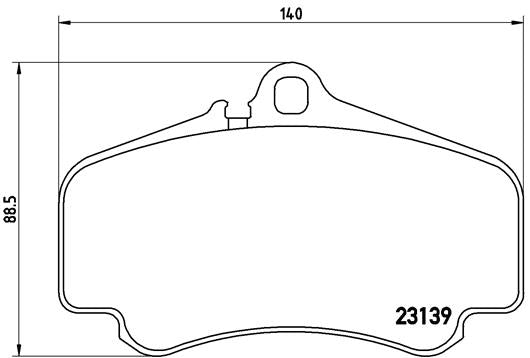 Brembo Brake Pads Front Porsche 911 (996/ ( Set Lh&Rh) (P65011)