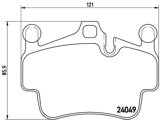 Brembo Brake Pads Fr / Rr Porsche 911 (997) ( Set Lh&Rh) (P65014)