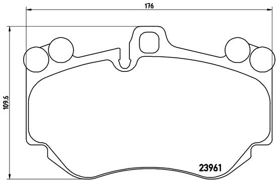 Brembo Brake Pads Front Porsche Cayenne9 ( Set Lh&Rh) (P65016)