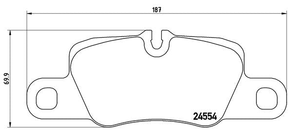 Brembo Brake Pads Rear Porsche Panamera ( Set Lh&Rh) (P65020)