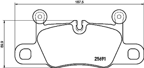 Brembo Brake Pads Rear Porsche 911 ( Set Lh&Rh) (P65031)