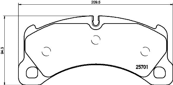 Brembo Brake Pads Front Porsche Macan/Panamera ( Set Lh&Rh) (P65033)