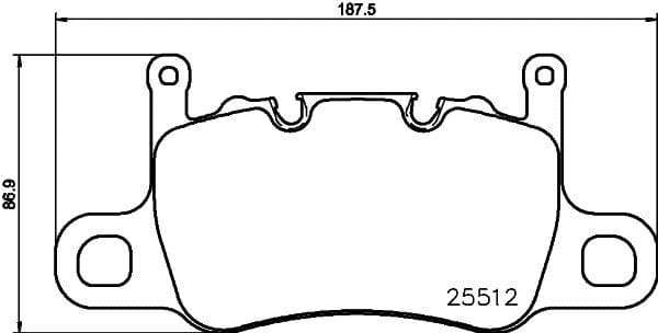 Brembo Remblokkies Agter Porsche 911 (991) (Stel L&amp;R) (P65037)