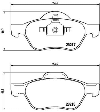 Brembo Brake Pads Front Renault ( Set Lh&Rh) (P68029)