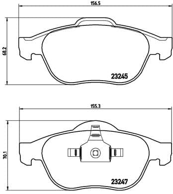 Brembo Brake Pads Front Renault Scenic Ii ( Set Lh&Rh) (P68040)