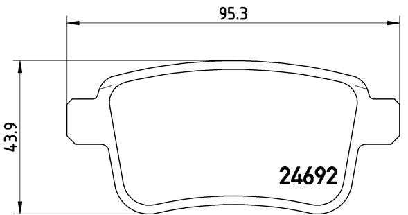 Brembo Brake Pads Rear Renault Kangoo ( Set Lh&Rh) (P68043)