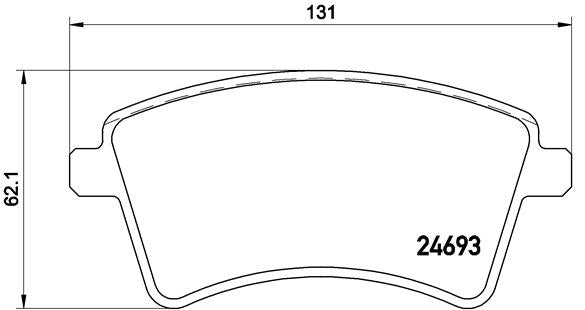 Brembo Brake Pads Front Renault - Kangoo ( Set Lh&Rh) (P68044)