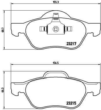 Brembo Brake Pads Front Renault Megane ( Set Lh&Rh) (P68048)