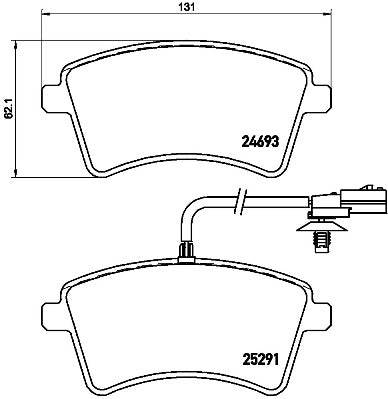 Brembo Brake Pads Front Renault Kangoo ( Set Lh&Rh) (P68058)