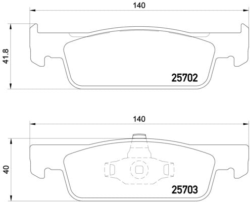 Brembo Brake Pads Front Renault Clio/ Sandero ( Set Lh&Rh) (P68059)