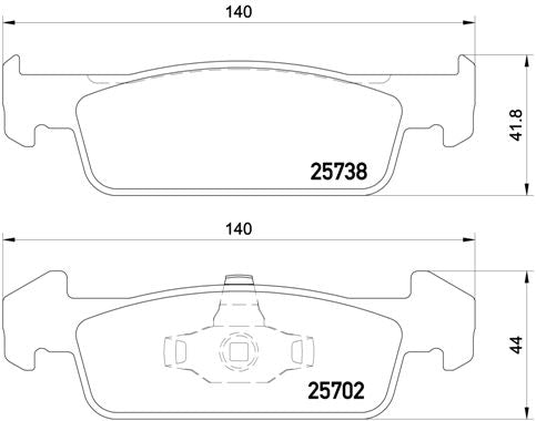 Brembo Brake Pads Front Ren Sandero/Stepway ( Set Lh&Rh) (P68060)