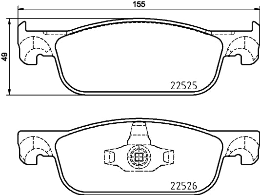 Brembo Brake Pads Front Renault Sandero I ( Set Lh&Rh) (P68065)