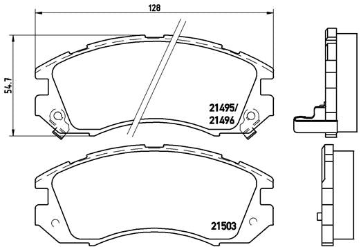 Brembo Brake Pads Front Subaru Legacy ( Set Lh&Rh) (P78004)