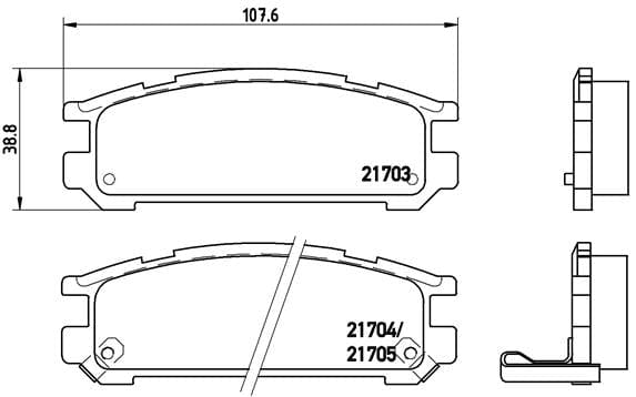 Brembo Remblokkies Agter Subaru Legacy (Stel L&amp;R) (P78005)