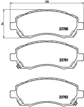 Brembo Brake Pads Front Subaru Impreza ( Set Lh&Rh) (P78009)