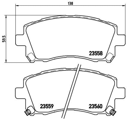 Brembo Brake Pads Frt Sub Outback 1/2/I ( Set Lh&Rh) (P78010)