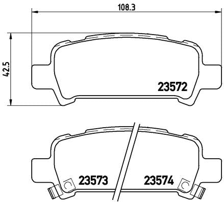 Brembo Brake Pads Front Subaru Forester ( Set Lh&Rh) (P78011)