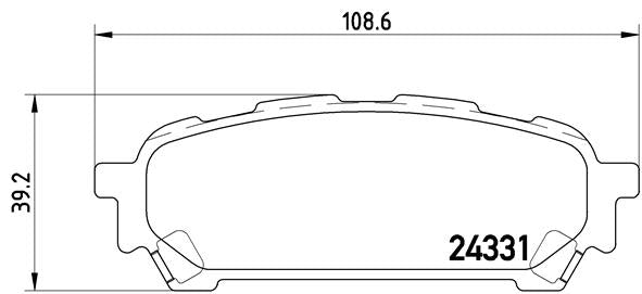 Brembo Brake Pads Rear Subaru Imprez Gd/ ( Set Lh&Rh) (P78014)