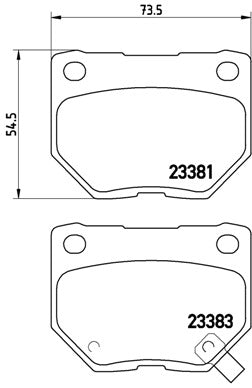 Brembo Brake Pads Rear Subaru ( Set Lh&Rh) (P78016)