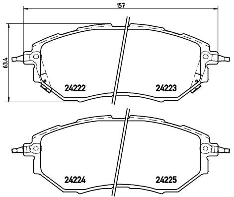 Brembo Brake Pads Front Subaru - Legacy ( Set Lh&Rh) (P78017)