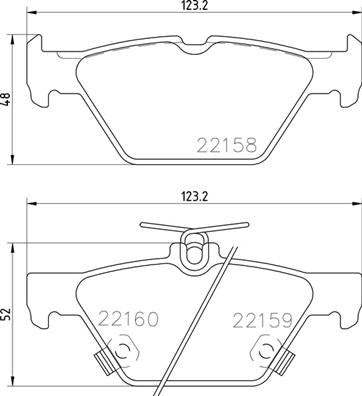 Brembo Brake Pads Rear Subaru ( Set Lh&Rh) (P78026)