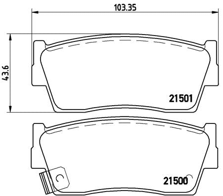 Brembo Brake Pads Front Suzuki Vitara ( Set Lh&Rh) (P79006)