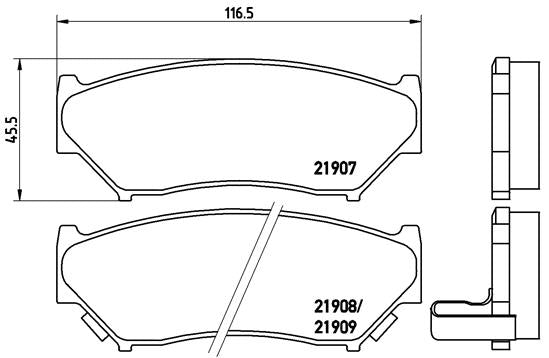 Brembo Brake Pads Front Suzuki Vitara ( Set Lh&Rh) (P79008)