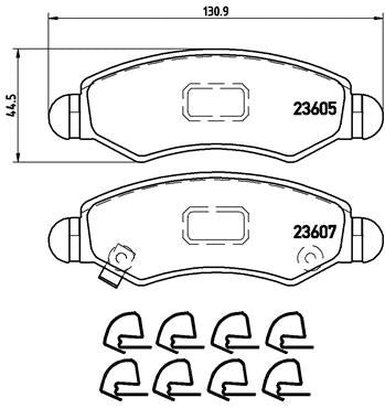 Brembo Brake Pads Front Suzuki Ignis ( Set Lh&Rh) (P79015)