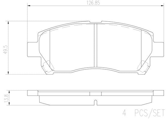 Brembo Brake Pads Front Toyota Avanza/Faw ( Set Lh&Rh) (P79024N)