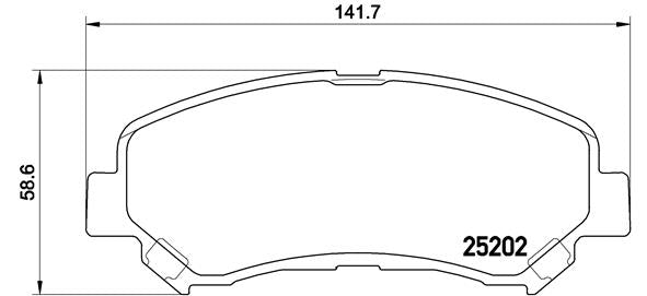 Brembo Brake Pads Front Nissan Qashqai/Juke/ ( Set Lh&Rh) (P79028)