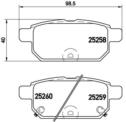 Brembo Brake Pads Rear Suzuki Swift 1.2/ ( Set Lh&Rh) (P79029)