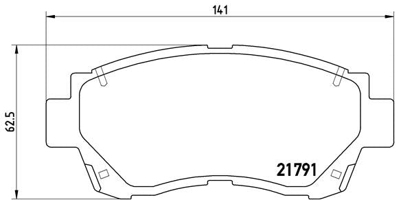 Brembo Brake Pads Front Toyota Camry ( Set Lh&Rh) (P83027)