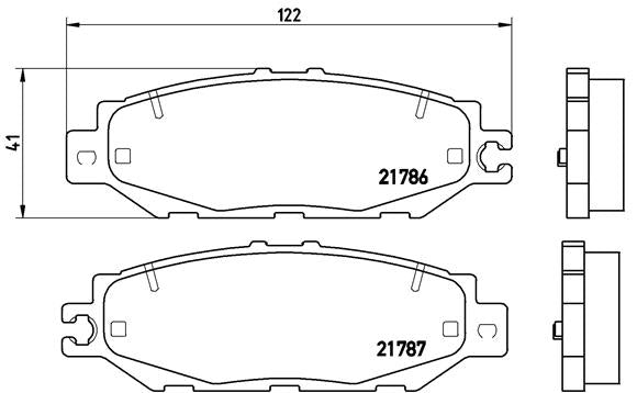 Brembo Brake Pads Rear Lexus Ls400 ( Set Lh&Rh) (P83036)