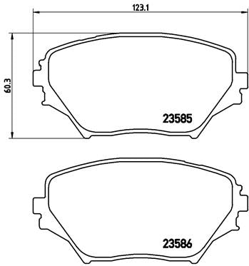 Brembo Brake Pads  Toyota Rav4 Ii ( Set Lh&Rh) (P83055)